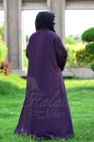 Ameerah Al Noor Abaya - Mettalic Eggplant