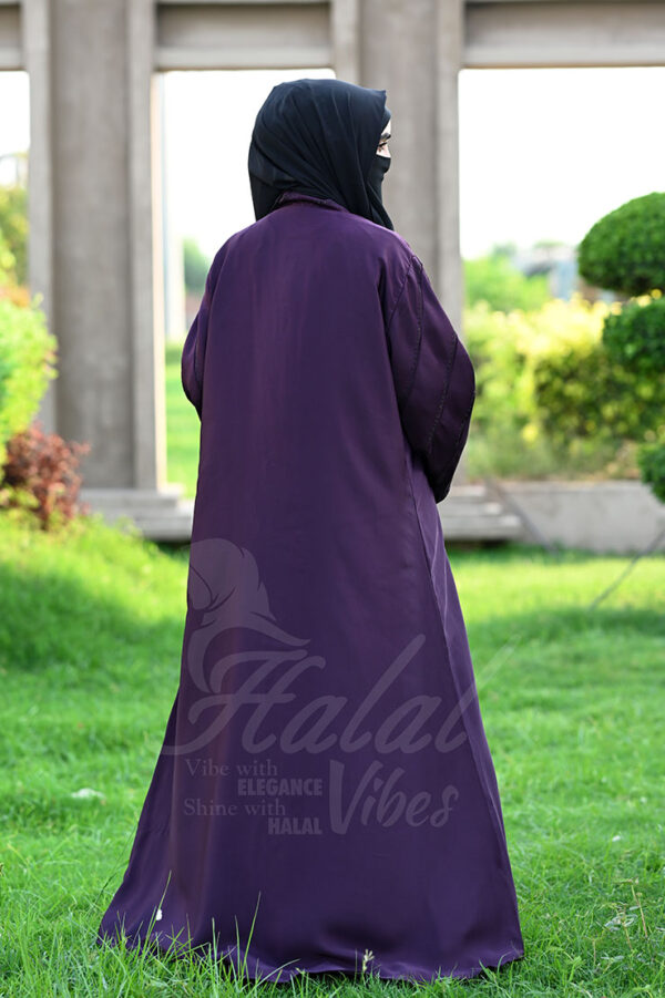Ameerah Al Noor Abaya - Mettalic Eggplant