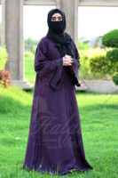Ameerah Al Noor Abaya - Mettalic Eggplant