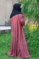 Aurora Bloom Abaya - Terracotta Glow