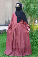 Aurora Bloom Abaya - Terracotta Glow