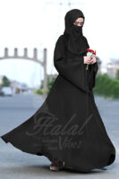 Velvet Vibes Abaya - Black