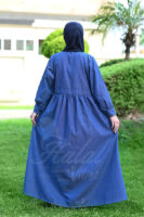 Azure Denim Dreams Abaya - Sapphire Denim