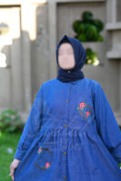 Azure Denim Dreams Abaya - Sapphire Denim