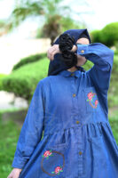 Azure Denim Dreams Abaya - Sapphire Denim