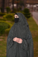 Chevron Black & White Namaz Chaddar