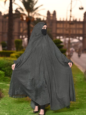 Chevron Black & White Namaz Chaddar