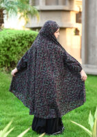 Entire Spiral Black Namaz Chaddar