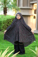 Entire Spiral Black Namaz Chaddar