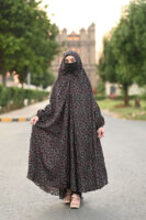 Entire Spiral Black Namaz Chaddar
