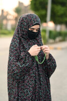 Entire Spiral Black Namaz Chaddar