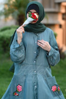 Faded Glamour Abaya - Olivine Oasis
