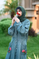 Faded Glamour Abaya - Olivine Oasis