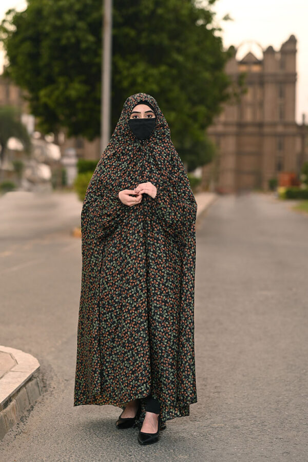 Fantastic Spiral Black Namaz Chaddar