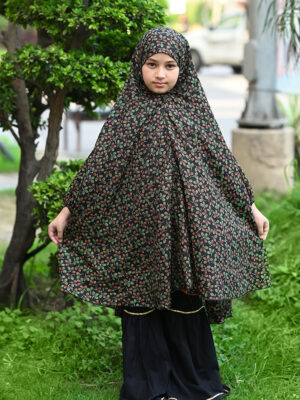 Fantastic Spiral Black Namaz Chaddar