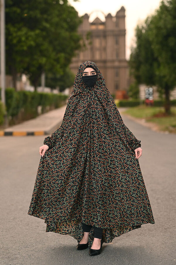 Fantastic Spiral Black Namaz Chaddar