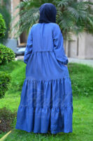 Ocean Breeze Abaya - Jeans Blue