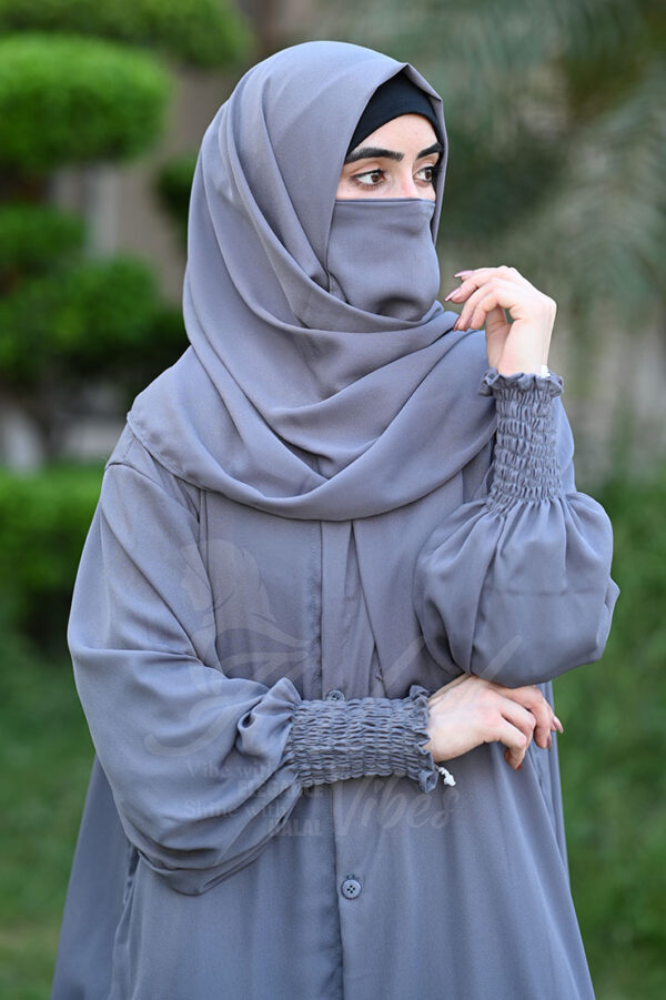 Jalilah Royale Abaya - Whisper Grey