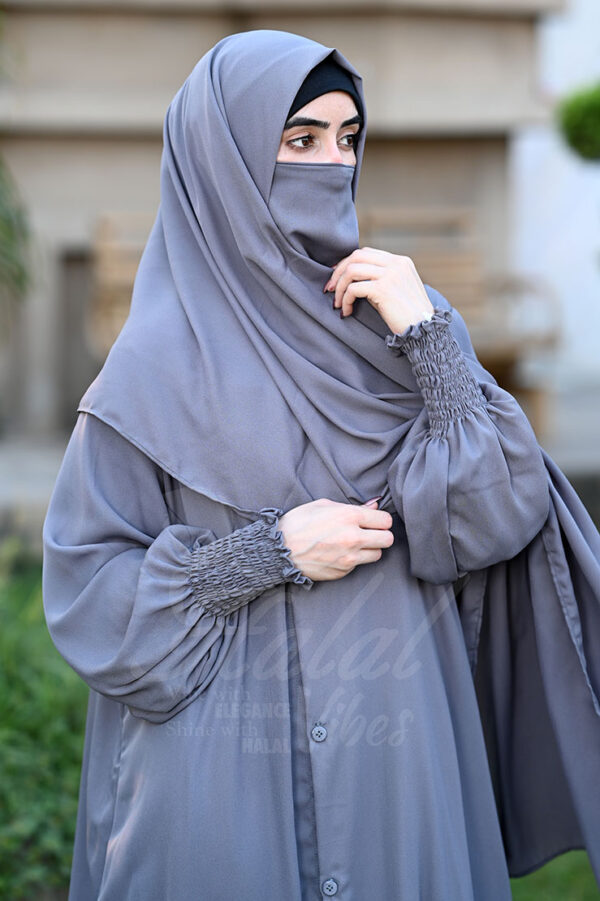 Jalilah Royale Abaya - Whisper Grey