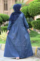 Morning Dew Abaya - Celestial Navy