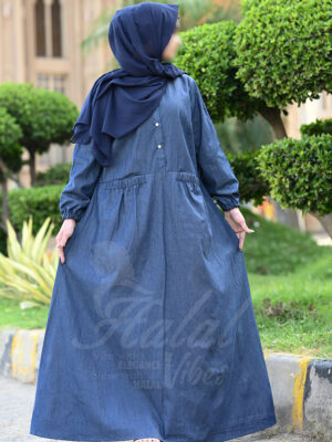 Morning Dew Abaya - Celestial Navy