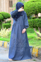 Morning Dew Abaya - Celestial Navy