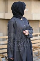 Morning Dew Abaya - Graphite