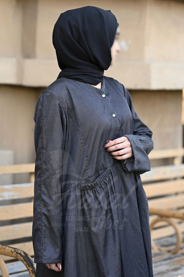 Morning Dew Abaya - Graphite