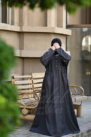 Morning Dew Abaya - Graphite