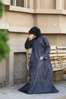 Morning Dew Abaya - Graphite