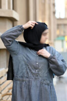 Morning Dew Abaya - Slivery Grey
