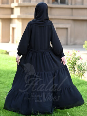 Noraan Noir Abaya – Black back