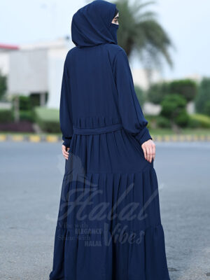 Nuraan Noir Abaya – Oxford Blue back