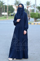 Nuraan Noir Abaya - Oxford Blue