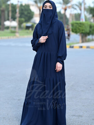 Nuraan Noir Abaya - Oxford Blue