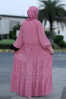 Nuraan Noir Abaya - Pink