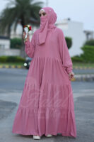 Nuraan Noir Abaya - Pink