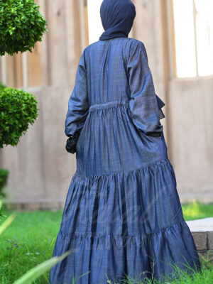 Ocean Breeze Abaya – Sapphire Night back