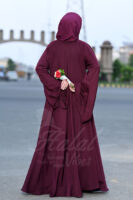 Velvet Vibes Abaya - Blackberry Wine