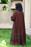 Velvet Vibes Abaya - Burgundy