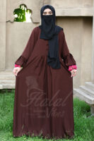Velvet Vibes Abaya - Burgundy