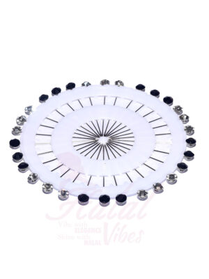 Crystal Pin Wheel – Black White 1